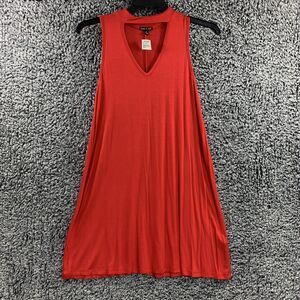 V Neck Red Dress Love & Ari Keyhole Womens JR Small Sleeveless Pullover Sun
